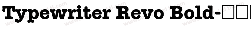Typewriter Revo Bold字体转换